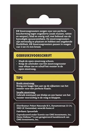 KB Stootvoegrooster RVS 70mm - 10 Stuks - Afbeelding 2