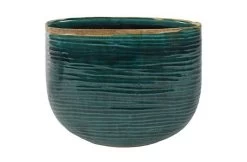 Planter Iris Turquoise D26x13 H20