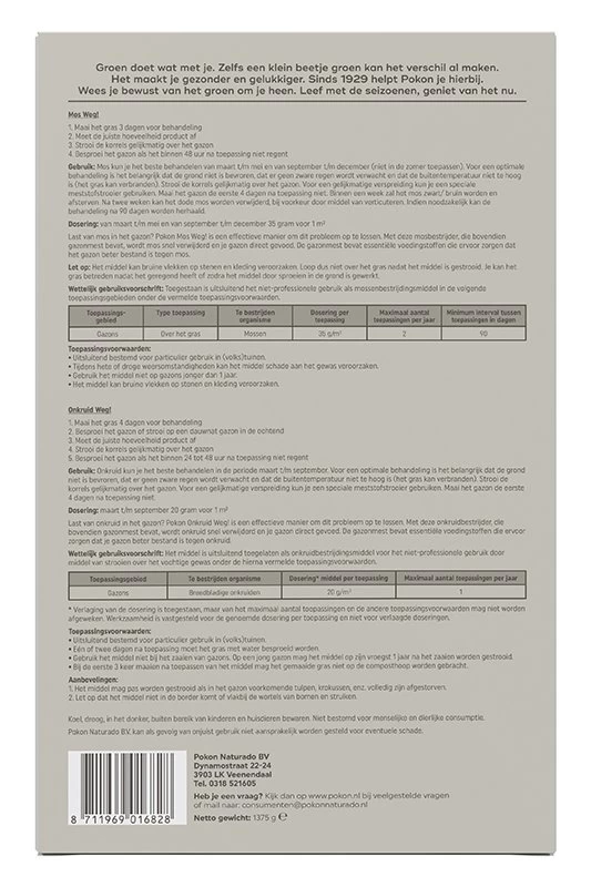 Pokon Mos En Onkruid Weg! 3-in-1 Voor 25m² - Afbeelding 2