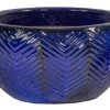 Portly Bowl Fishbone Falling Blue - Ø 29 X H 15,5 Cm