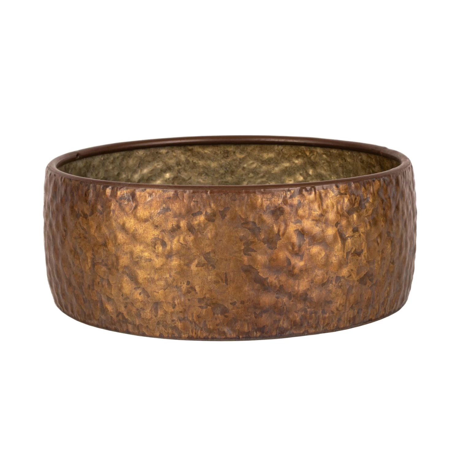 Schaal Metaal Antique Copper - Ø 30,5 X H 11,5 Cm