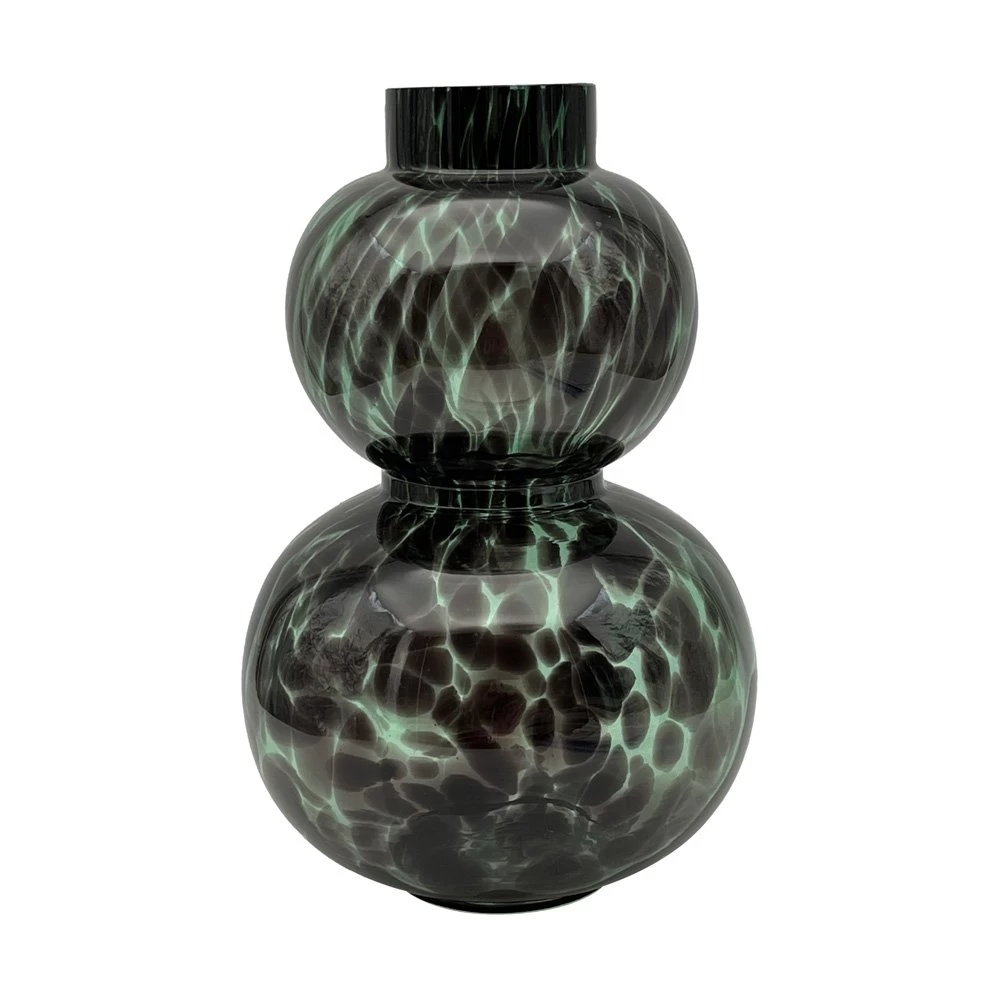 Vaas Glas Green Leopard - Ø 18,5 X H 28 Cm