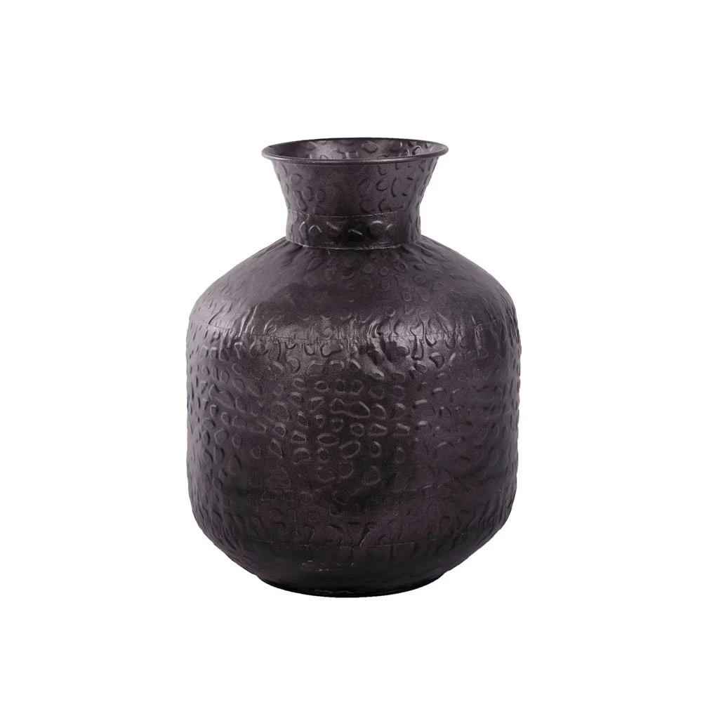 Vaas Metaal Rustique Black - H 35 X D 26 Cm